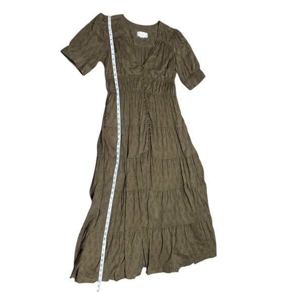 Anthropologie BOHO Tiered&True brown Maxi Dress SZ M cottagecore  prairie - Picture 8 of 16